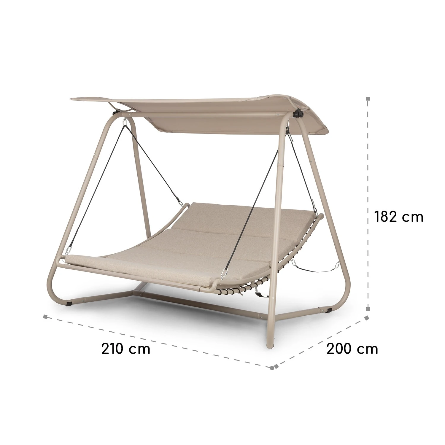 Garden Grove Gartenliege Swing Bed Stahlrahmen Sonnendach Polyester Garden Grove Gartenliege Swing Bed Stahlrahmen Sonnendach Polyester -Klarstein Verkaufs 10035432 yy 0009 logo Blumfeld Garden Grove Gartenliege beige