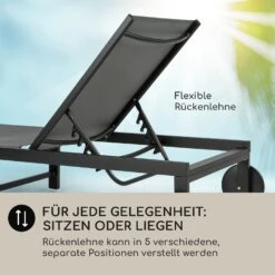 Lucca Lounger Liegestuhl Polyester Aluminium 4-Stufen 1 Lucca Lounger Liegestuhl Polyester Aluminium 4-Stufen -Klarstein Verkaufs 10035443 de 0002 usp