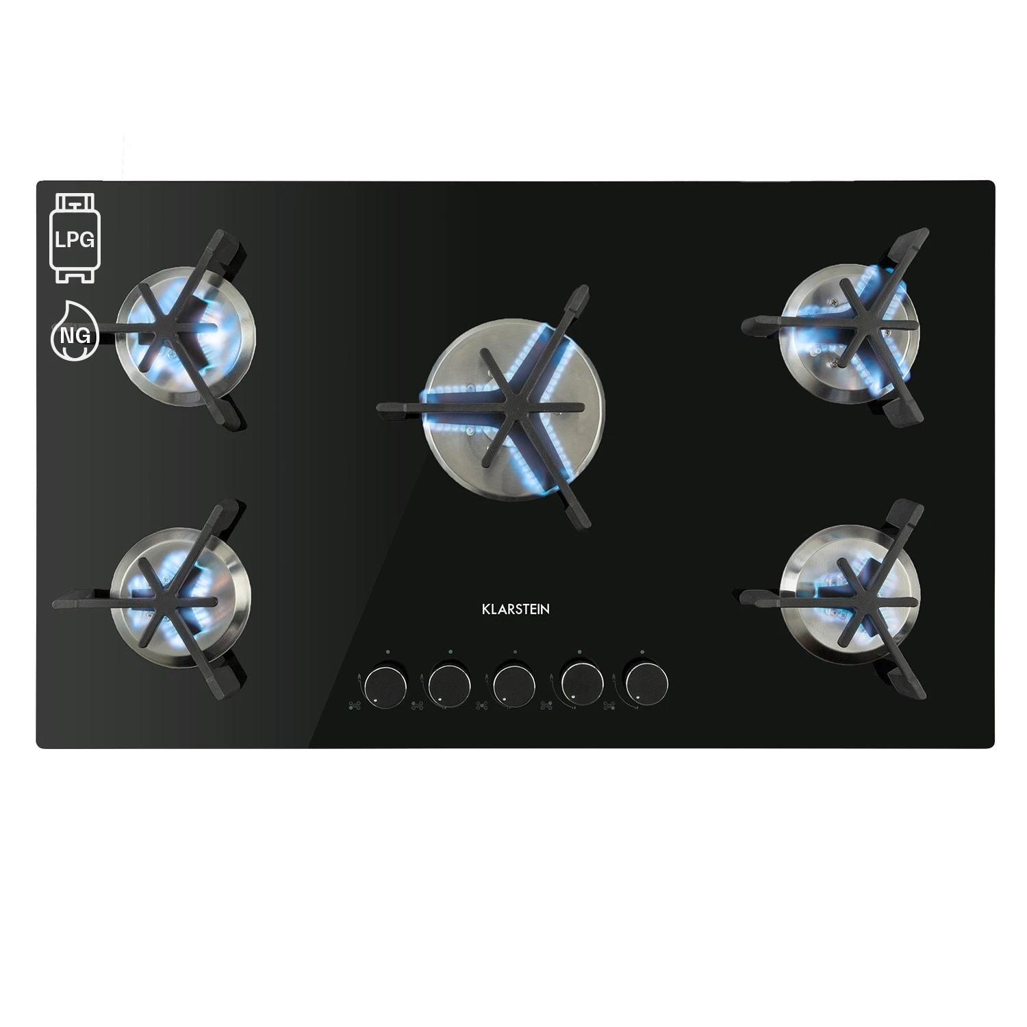 Trifecta 5 Gaskochfeld 5-flammig Triangle-Brenner Glaskeramik Trifecta 5 Gaskochfeld 5-flammig Triangle-Brenner Glaskeramik -Klarstein Verkaufs 10035470 yy 0001 titel