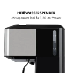 Caldetto Kaffeemaschine 1900W Heißwasserspender -Klarstein Verkaufs 10035476 de 0006 logo