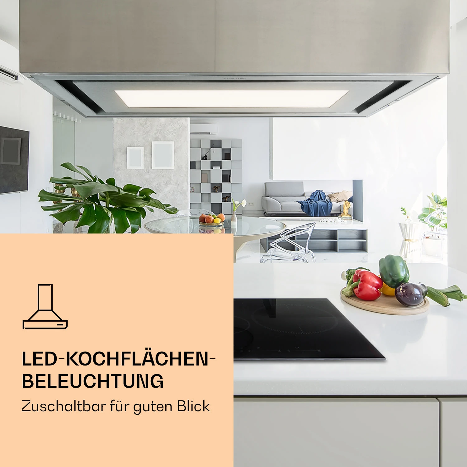 Remy Brilliant Edition Inselhaube 90cm 609 m³/h EEK A LED Glas Remy Brilliant Edition Inselhaube 90cm 609 M³/h EEK A LED Glas -Klarstein Verkaufs 10035477 de 0002 logo