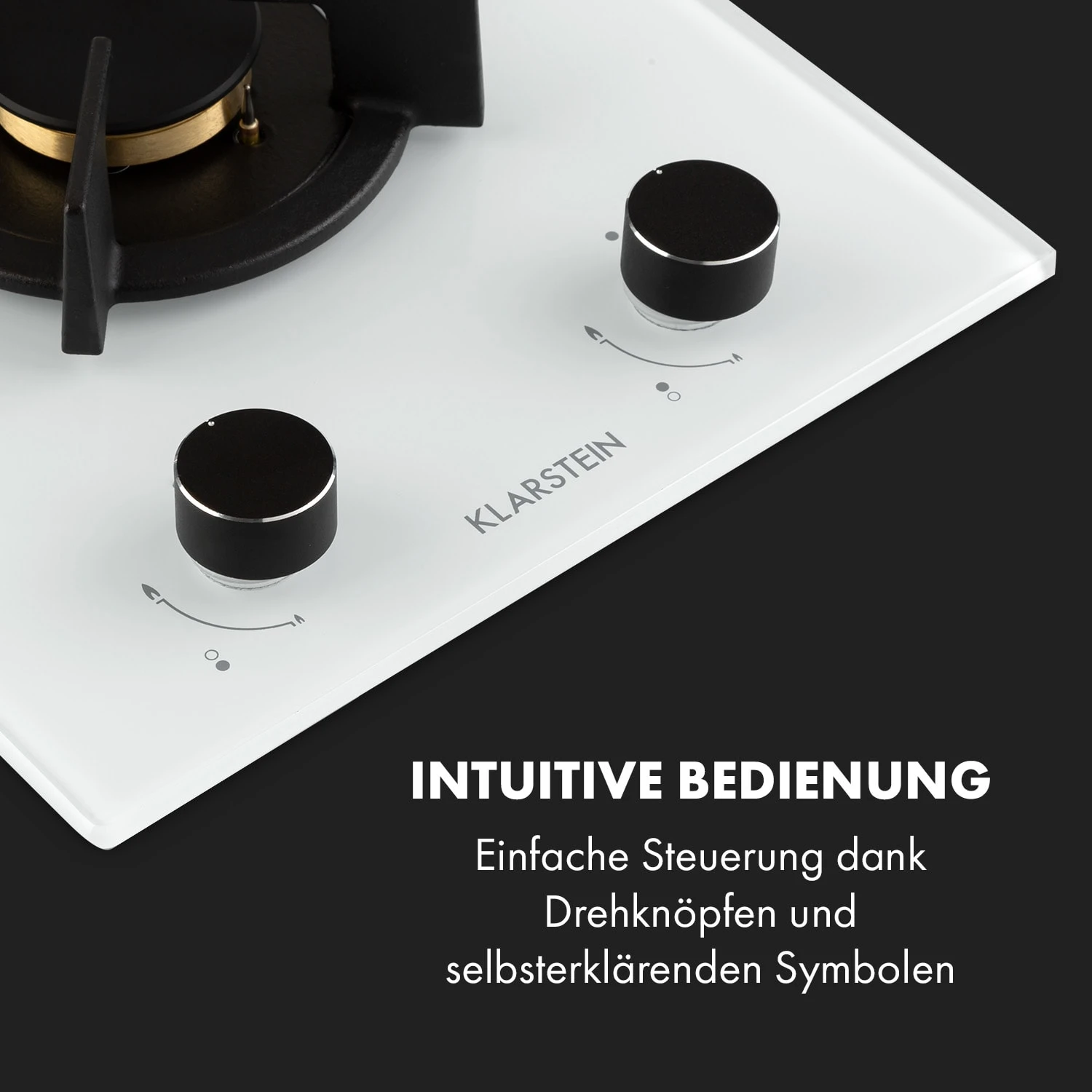 Goldflame Domino Gaskochfeld 2-flammig Messing-Brenner Glaskeramik Goldflame Domino Gaskochfeld 2-flammig Messing-Brenner Glaskeramik -Klarstein Verkaufs 10035498 de 0004 logo