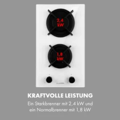 Goldflame Domino Gaskochfeld 2-flammig Messing-Brenner Glaskeramik 5 Goldflame Domino Gaskochfeld 2-flammig Messing-Brenner Glaskeramik -Klarstein Verkaufs 10035498 de 0006 logo