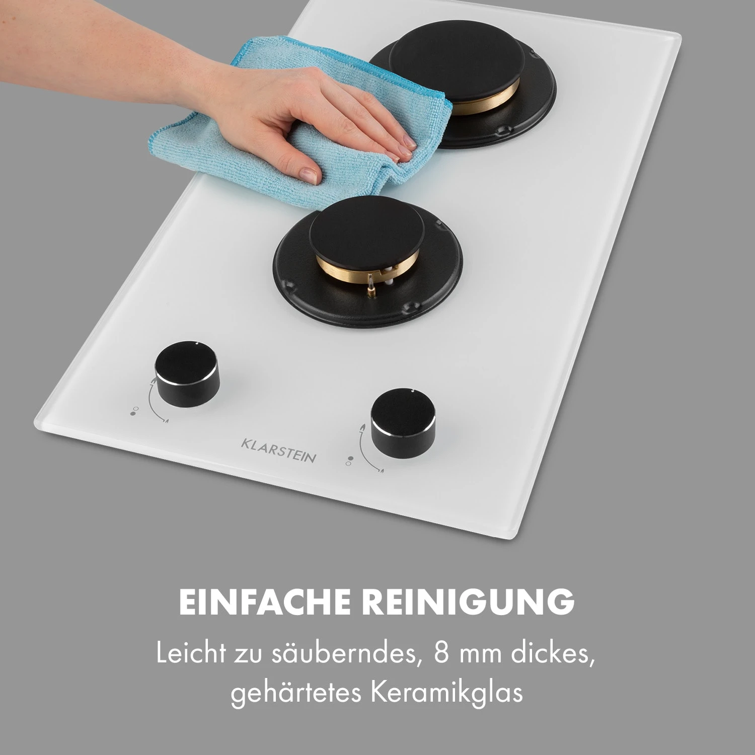 Goldflame Domino Gaskochfeld 2-flammig Messing-Brenner Glaskeramik Goldflame Domino Gaskochfeld 2-flammig Messing-Brenner Glaskeramik -Klarstein Verkaufs 10035498 de 0008 logo