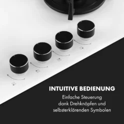 Goldflame 4 Gaskochfeld 4-flammig Messing-Brenner Glaskeramik 3 Goldflame 4 Gaskochfeld 4-flammig Messing-Brenner Glaskeramik -Klarstein Verkaufs 10035499 de 0004 logo