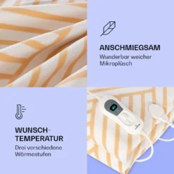 Dr. Watson XXL Heizdecke 3 Stufen Waschbar 200x180cm Mikroplüsch -Klarstein Verkaufs 10035502 de 0003 logo