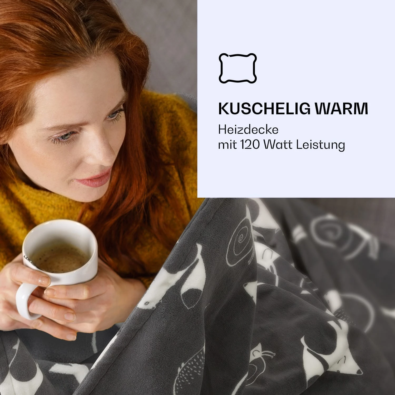 Dr. Watson XXL Heizdecke 3 Stufen waschbar 200x180cm Coral Fleece Dr. Watson XXL Heizdecke 3 Stufen Waschbar 200x180cm Coral Fleece -Klarstein Verkaufs 10035503 de 0002 logo