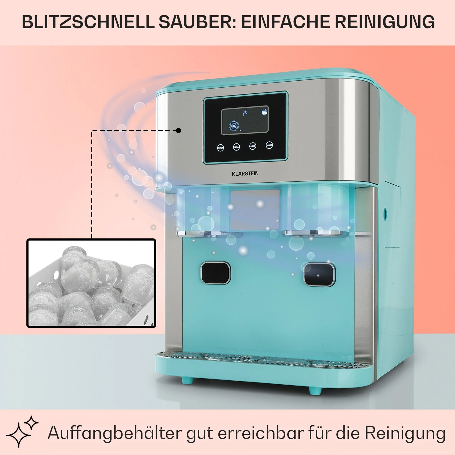 Eiszeit Crush Eiswürfelmaschine 2 Größen Crushed Ice Eiszeit Crush Eiswürfelmaschine 2 Größen Crushed Ice -Klarstein Verkaufs 10035509 de 0005 usp