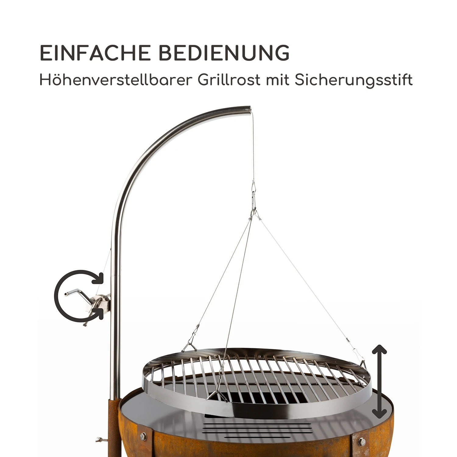 Fire Globe Feuerschale mit Grill Ø60cm Stahl Fire Globe Feuerschale Mit Grill Ø60cm Stahl -Klarstein Verkaufs 10035510 de 0004 logo