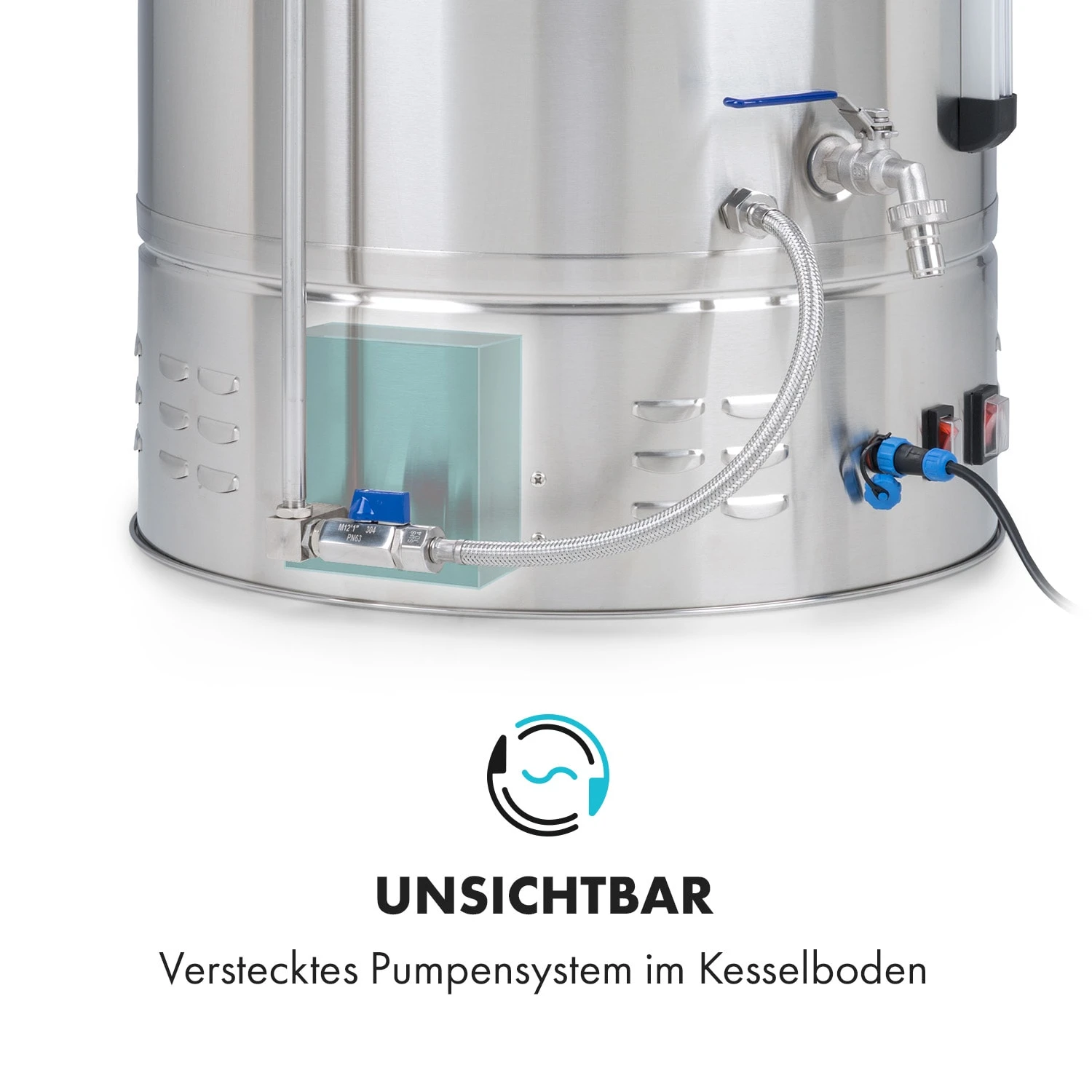 Brauheld Pro Maischekessel 3300W 70L 30-100°C Umwälzpumpe Edelstahl Brauheld Pro Maischekessel 3300W 70L 30-100°C Umwälzpumpe Edelstahl -Klarstein Verkaufs 10035516 de 0004 logo