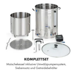 Brauheld Pro Maischekessel 3300W 70L 30-100°C Umwälzpumpe Edelstahl 7 Brauheld Pro Maischekessel 3300W 70L 30-100°C Umwälzpumpe Edelstahl -Klarstein Verkaufs 10035516 de 0008 logo