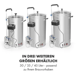 Brauheld Pro Maischekessel 3300W 70L 30-100°C Umwälzpumpe Edelstahl 8 Brauheld Pro Maischekessel 3300W 70L 30-100°C Umwälzpumpe Edelstahl -Klarstein Verkaufs 10035516 de 0009 logo
