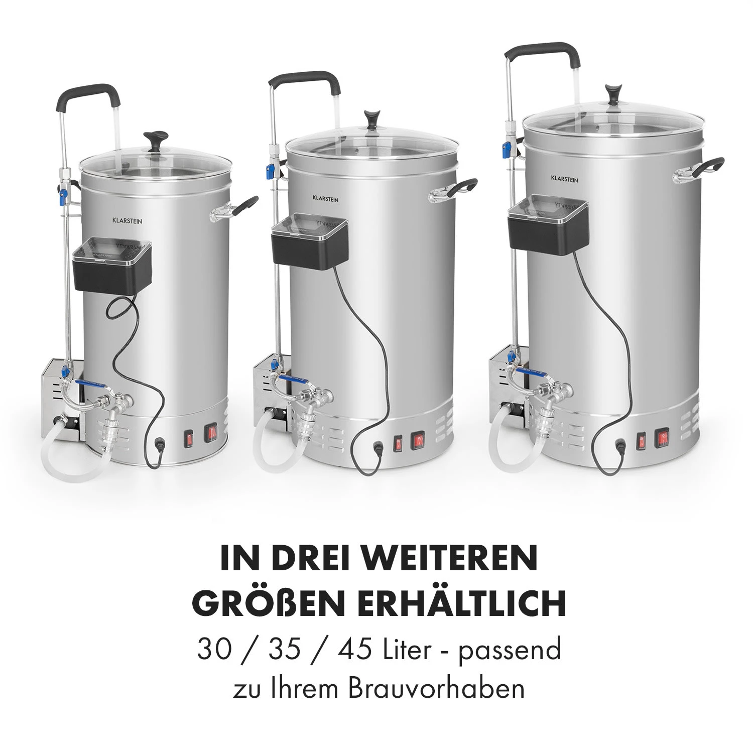 Brauheld Pro Maischekessel 3300W 70L 30-100°C Umwälzpumpe Edelstahl Brauheld Pro Maischekessel 3300W 70L 30-100°C Umwälzpumpe Edelstahl -Klarstein Verkaufs 10035516 de 0009 logo