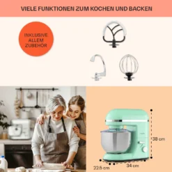 Bella Elegance Küchenmaschine 2000W 2,7PS 5,2 Ltr Edelstahl BPA-frei -Klarstein Verkaufs 10035520 de 0005 usp