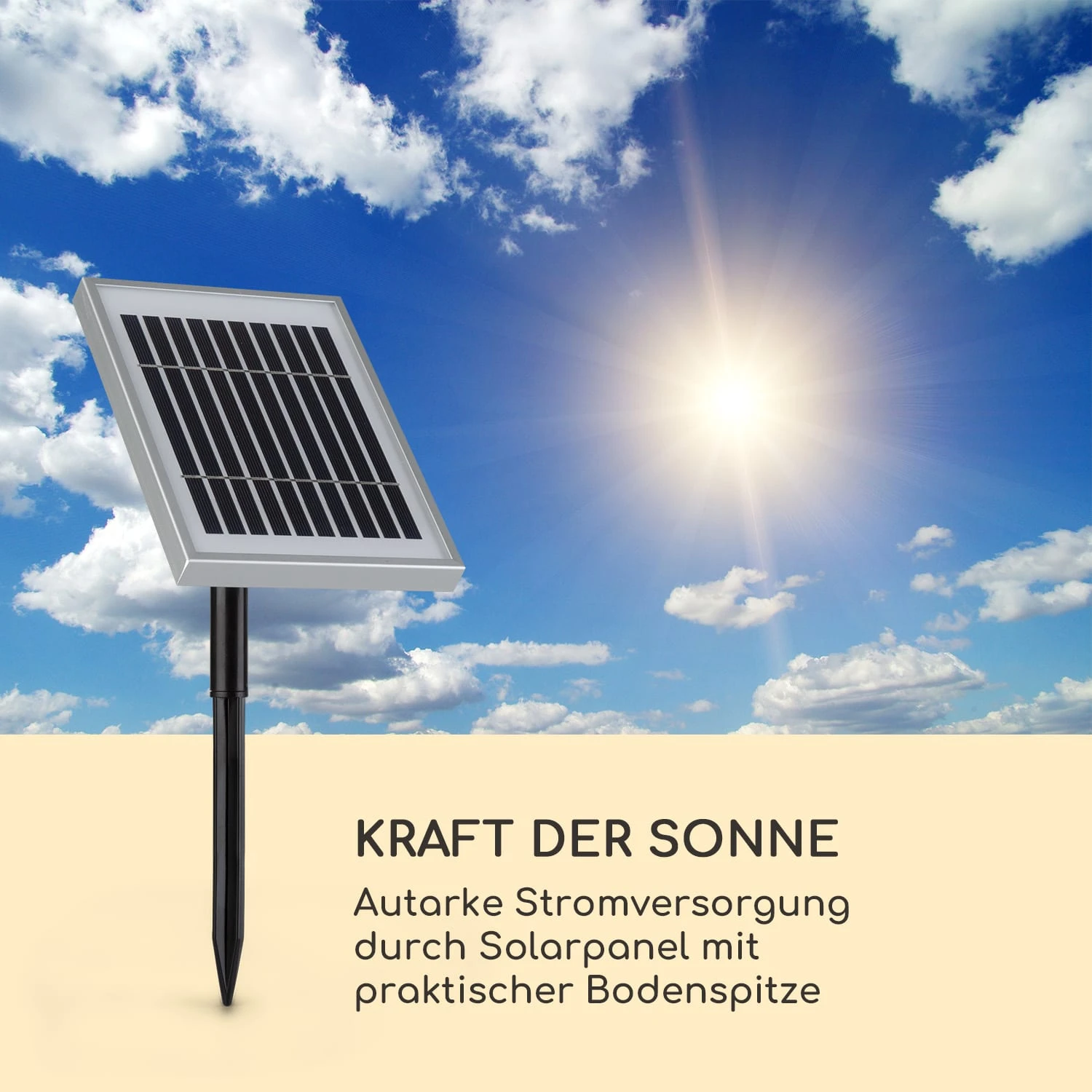 Blumquell Solarbrunnen LED 5 m Kabel Kunststein Solarpanel Blumquell Solarbrunnen LED 5 M Kabel Kunststein Solarpanel -Klarstein Verkaufs 10035542 de 0004 logo
