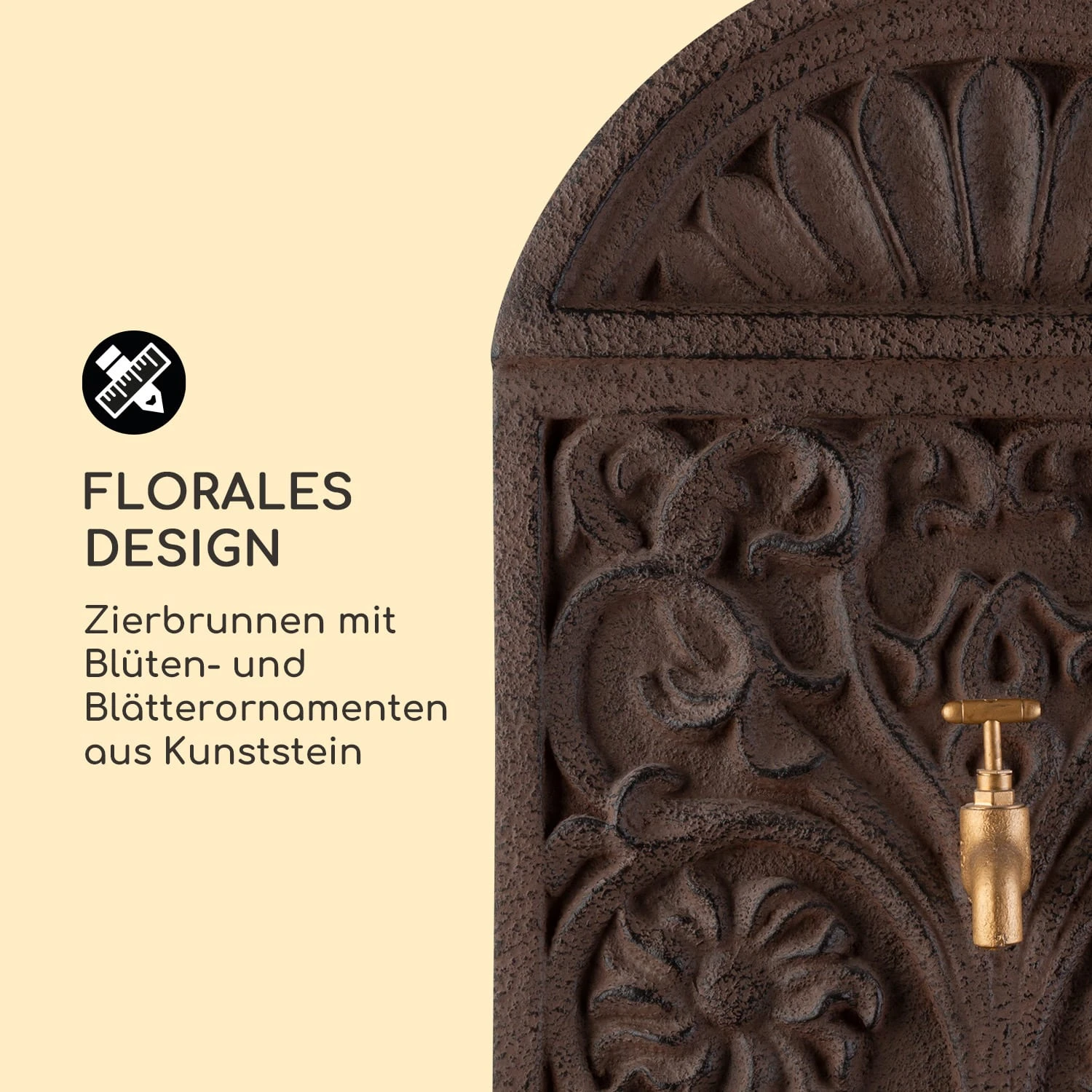 Blumquell Solarbrunnen LED 5 m Kabel Kunststein Solarpanel Blumquell Solarbrunnen LED 5 M Kabel Kunststein Solarpanel -Klarstein Verkaufs 10035542 de 0005 logo