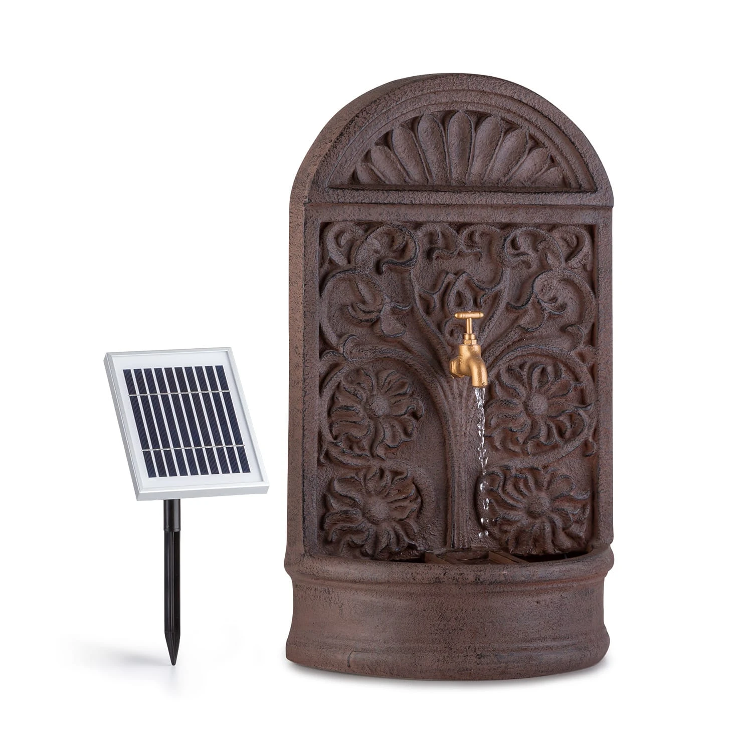 Blumquell Solarbrunnen LED 5 m Kabel Kunststein Solarpanel Blumquell Solarbrunnen LED 5 M Kabel Kunststein Solarpanel -Klarstein Verkaufs 10035542 yy 0001 titel blumfeldt Blumquell Solarbrunnen braun