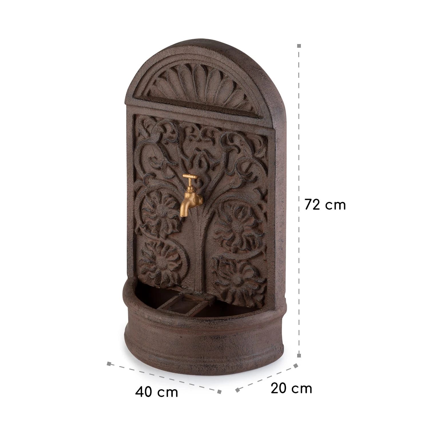 Blumquell Solarbrunnen LED 5 m Kabel Kunststein Solarpanel Blumquell Solarbrunnen LED 5 M Kabel Kunststein Solarpanel -Klarstein Verkaufs 10035542 yy 0008 logo blumfeldt Blumquell Solarbrunnen braun