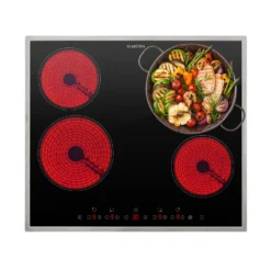 Virtuosa 4 Prime Einbaukochfeld 4 Zonen 6500W Glaskeramik Edelstahlrahmen