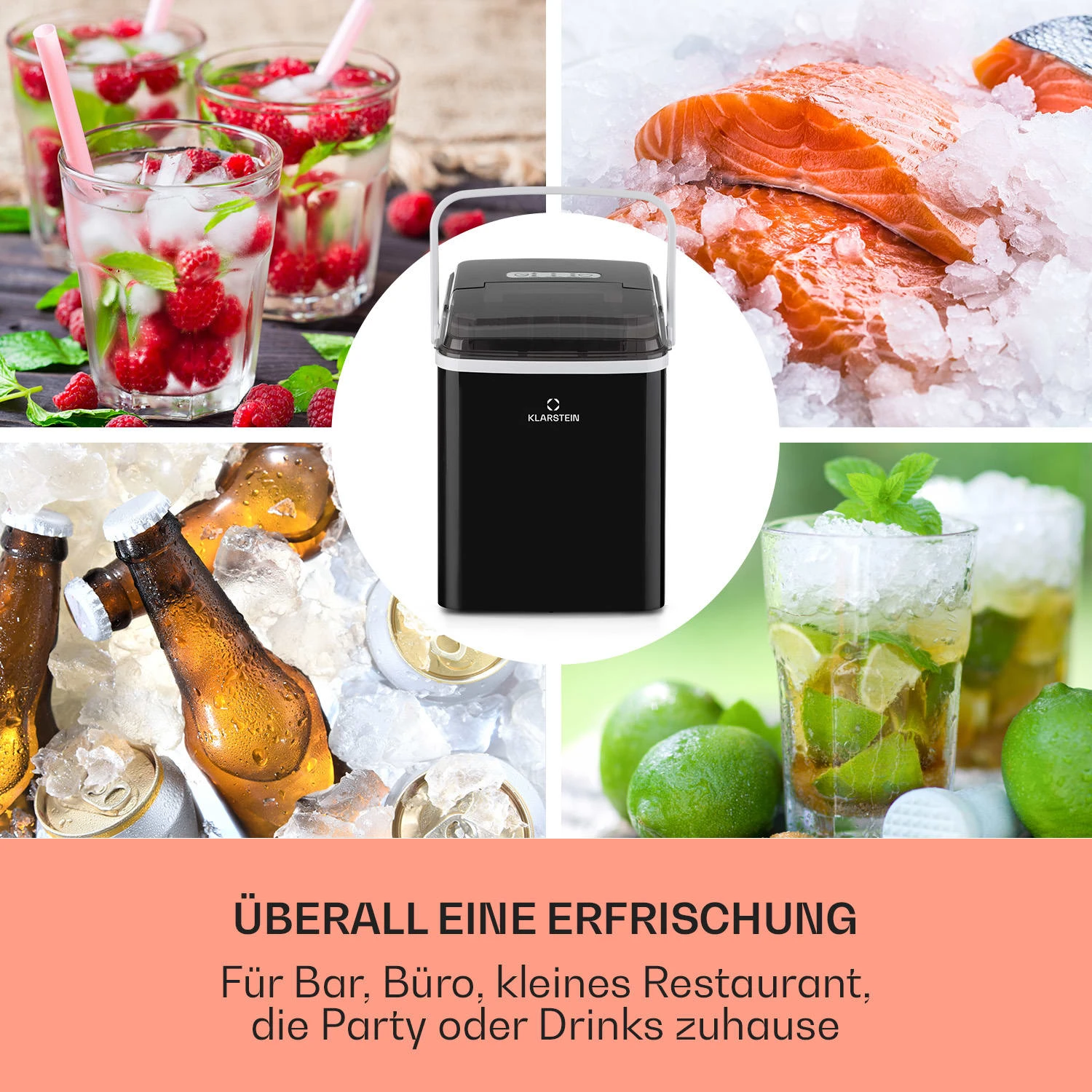 Arctic Porter Eiswürfelmaschine Bullet-Eis 12kg/24h Edelstahl Arctic Porter Eiswürfelmaschine Bullet-Eis 12kg/24h Edelstahl -Klarstein Verkaufs 10035553 de 0003 usp