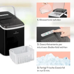 Arctic Porter Eiswürfelmaschine Bullet-Eis 12kg/24h Edelstahl 3 Arctic Porter Eiswürfelmaschine Bullet-Eis 12kg/24h Edelstahl -Klarstein Verkaufs 10035553 de 0004 usp