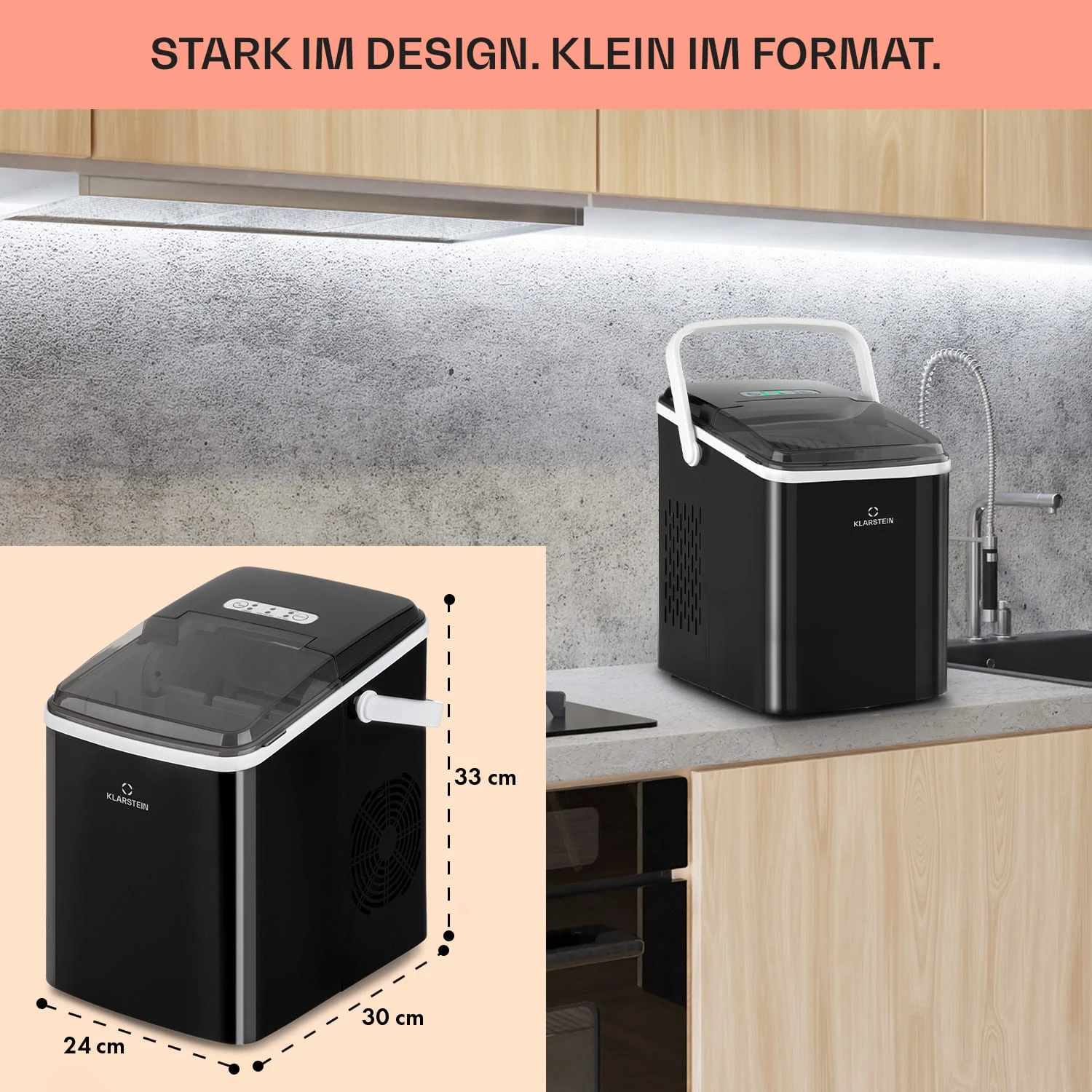 Arctic Porter Eiswürfelmaschine Bullet-Eis 12kg/24h Edelstahl Arctic Porter Eiswürfelmaschine Bullet-Eis 12kg/24h Edelstahl -Klarstein Verkaufs 10035553 de 0006 usp