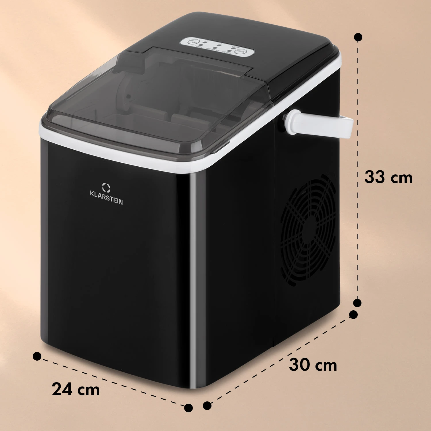 Arctic Porter Eiswürfelmaschine Bullet-Eis 12kg/24h Edelstahl Arctic Porter Eiswürfelmaschine Bullet-Eis 12kg/24h Edelstahl -Klarstein Verkaufs 10035553 yy 0011 dimensions