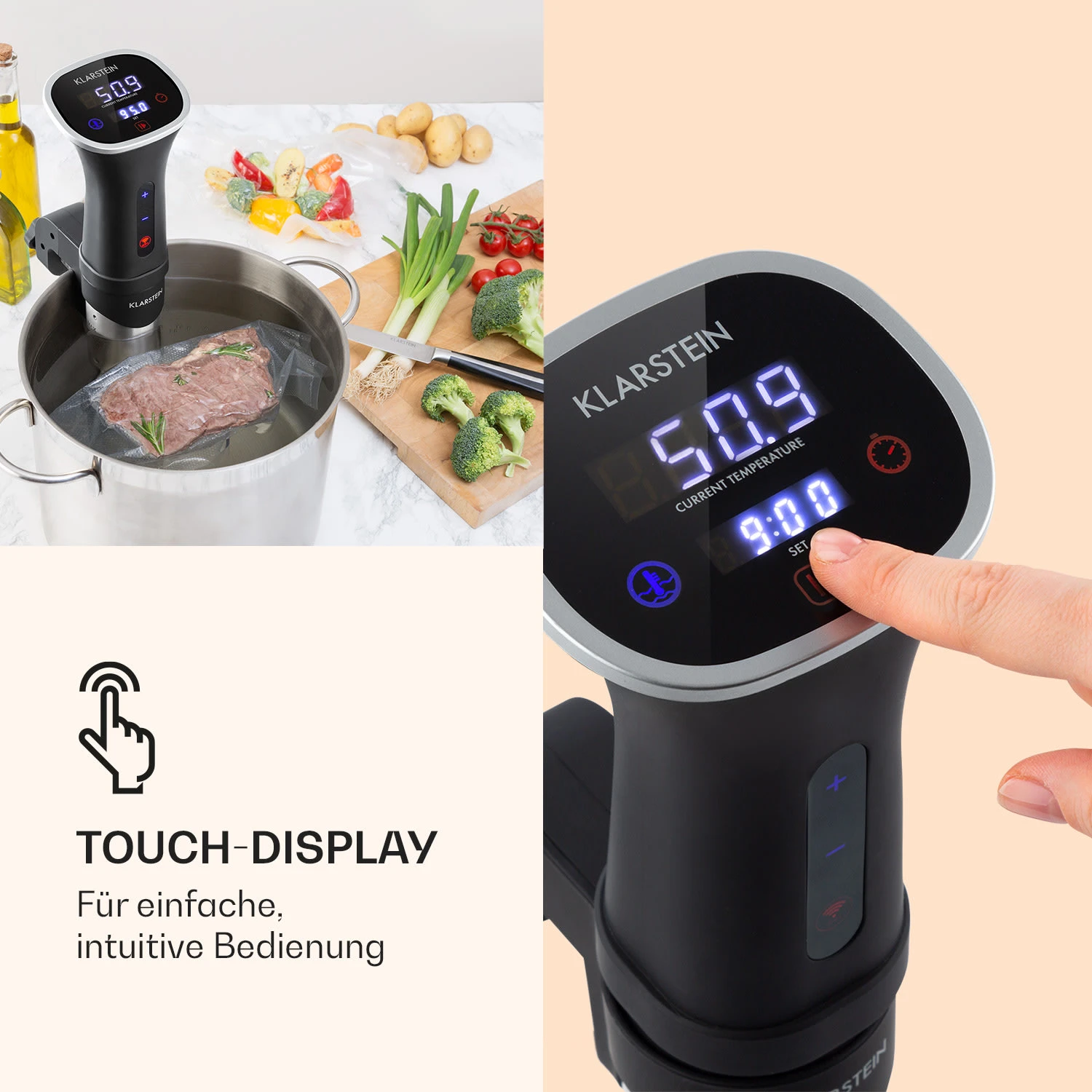 Quickstick Smart Sous Vide Pumpe 3D Circulation 20-95 °C Quickstick Smart Sous Vide Pumpe 3D Circulation 20-95 °C -Klarstein Verkaufs 10035556 de 0004 logo