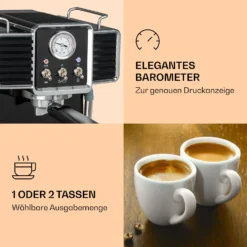 Gusto Classico Espressomaker 1350 Watt 20 Bar Druck 1,5 Liter -Klarstein Verkaufs 10035564 de 0004 logo