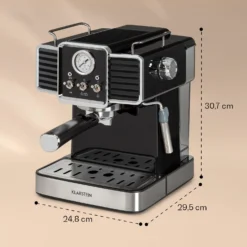 Gusto Classico Espressomaker 1350 Watt 20 Bar Druck 1,5 Liter -Klarstein Verkaufs 10035564 yy 0008 logo