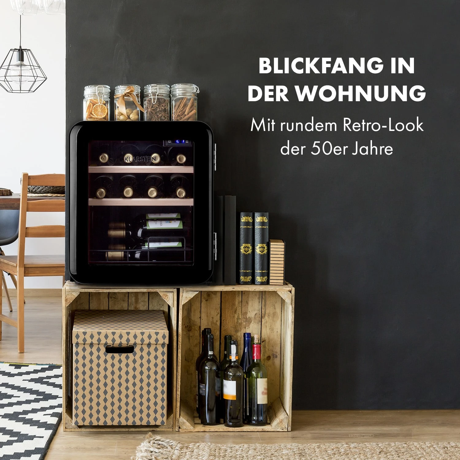 Vinetage 12 Getränkekühler Kühlschrank 48 Liter 4-22°C Retro-Design Vinetage 12 Getränkekühler Kühlschrank 48 Liter 4-22°C Retro-Design -Klarstein Verkaufs 10035568 de 0002 logo