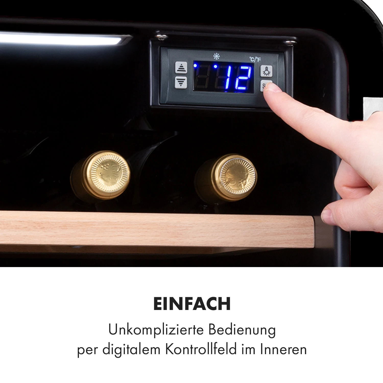 Vinetage 12 Getränkekühler Kühlschrank 48 Liter 4-22°C Retro-Design Vinetage 12 Getränkekühler Kühlschrank 48 Liter 4-22°C Retro-Design -Klarstein Verkaufs 10035568 de 0004 logo