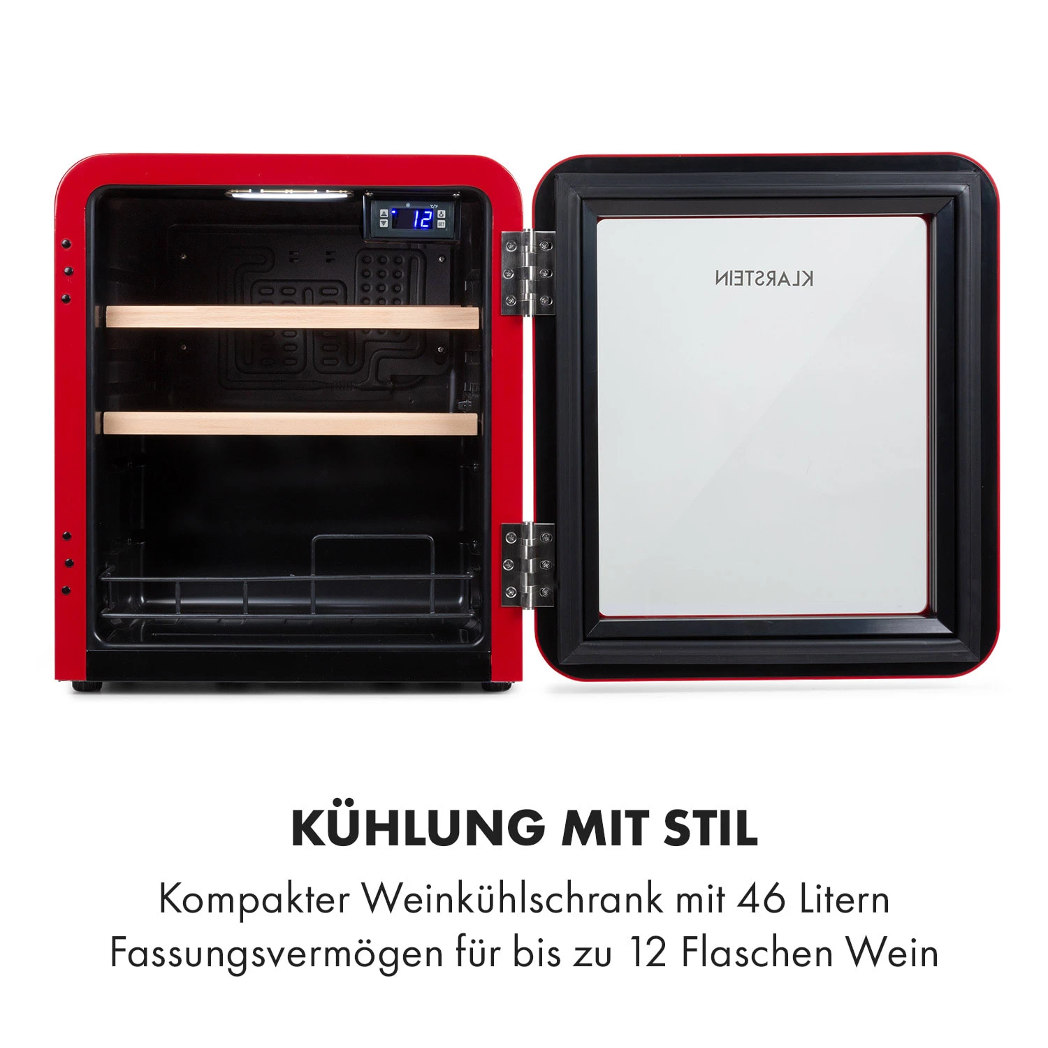 Vinetage 12 Getränkekühler Kühlschrank 48 Liter 4-22°C Retro-Design Vinetage 12 Getränkekühler Kühlschrank 48 Liter 4-22°C Retro-Design -Klarstein Verkaufs 10035569 de 0003 logo