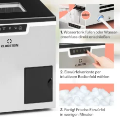 Icefestival Bullet Eiswürfelbereiter 400W 1,9l 20kg/24h -Klarstein Verkaufs 10035578 de 0004 usp