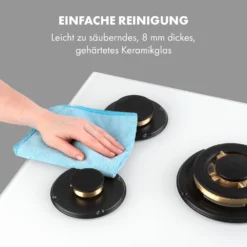 Goldflame 5 Gaskochfeld 5-flammig Messing-Brenner Glaskeramik -Klarstein Verkaufs 10035615 de 0008 logo