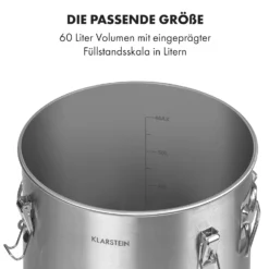 Gärkeller Pro XL Fermentierkessel 60 Liter Ablassventil 304-Edelstahl -Klarstein Verkaufs 10035622 de 0003 logo