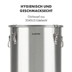 Gärkeller Pro XL Fermentierkessel 60 Liter Ablassventil 304-Edelstahl -Klarstein Verkaufs 10035622 de 0006 logo