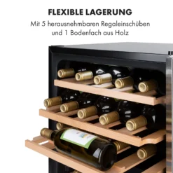 Vinamour 37 Duo Weinkühlschrank 2 Kühlzonen 112 Liter 37 Flaschen -Klarstein Verkaufs 10035663 de 0006 logo
