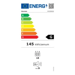 Bovella 18 Duo+ Zweizonen-Weinkühlschrank 50l 18 Fl. Glastür -Klarstein Verkaufs 10035696 energy label