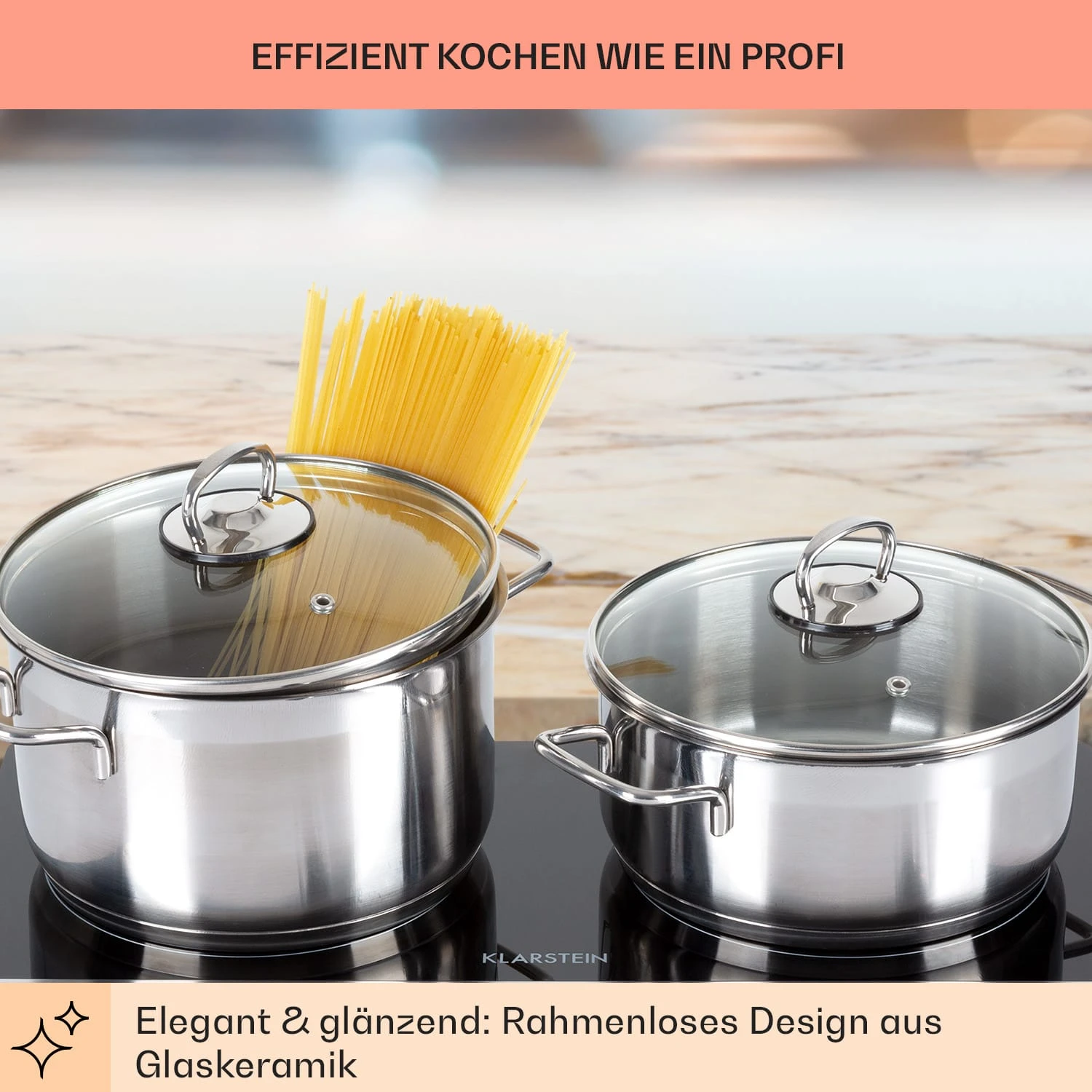 Cookbuddy Doppel-Kochfeld 2400W 5 Leistungsstufen Glaskeramik Cookbuddy Doppel-Kochfeld 2400W 5 Leistungsstufen Glaskeramik -Klarstein Verkaufs 10035705 de 0003 usp