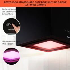 Kronleuchter Smart Inselabzugshaube 595m³/h App-Steuerung LED-Panel -Klarstein Verkaufs 10035710 de 0004 usp