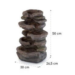 Stonehenge Solarbrunnen LED-Beleuchtung Polyresin Lithium-Ionen-Akku -Klarstein Verkaufs 10035727 yy 0008 dimensions