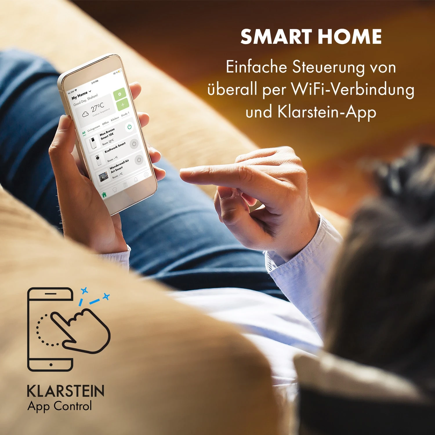 Max Breeze Smart mobile Klimaanlage 15000 BTU/h (4,4 kW) EEC A Max Breeze Smart Mobile Klimaanlage 15000 BTU/h (4,4 KW) EEC A -Klarstein Verkaufs 10035742 de 0002 logo