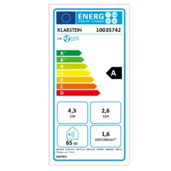 Max Breeze Smart Mobile Klimaanlage 15000 BTU/h (4,4 KW) EEC A 9 Max Breeze Smart Mobile Klimaanlage 15000 BTU/h (4,4 KW) EEC A -Klarstein Verkaufs 10035742 energy label