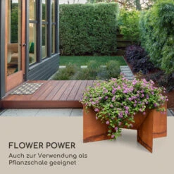 Desert Rust Square Feuerschale Pflanzschale Stahl 52x46 Cm Rost-Optik -Klarstein Verkaufs 10035751 de 0005 logo