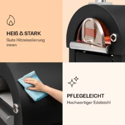 Diavolo Napoletana Pizzaofen Holzofen Rostfreier Edelstahl -Klarstein Verkaufs 10035759 de 0004 logo