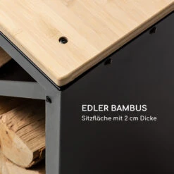 Kindlewood S Black Holzspeicher Sitzbank 57x56x36cm Bambus Zink -Klarstein Verkaufs 10035760 de 0004 logo