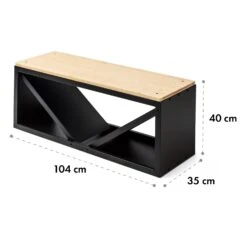 Kindlewood L Black Holzspeicher Sitzbank 104x40x35cm Bambus Zink -Klarstein Verkaufs 10035762 yy 0006 logo