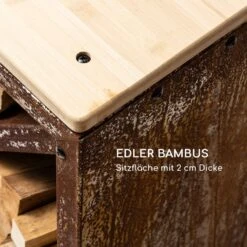 Kindlewood L Rust Holzspeicher Sitzbank 104x40x35cm Bambus Zink -Klarstein Verkaufs 10035763 de 0004 logo