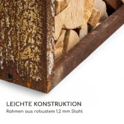 Kindlewood L Rust Holzspeicher Sitzbank 104x40x35cm Bambus Zink -Klarstein Verkaufs 10035763 de 0005 logo